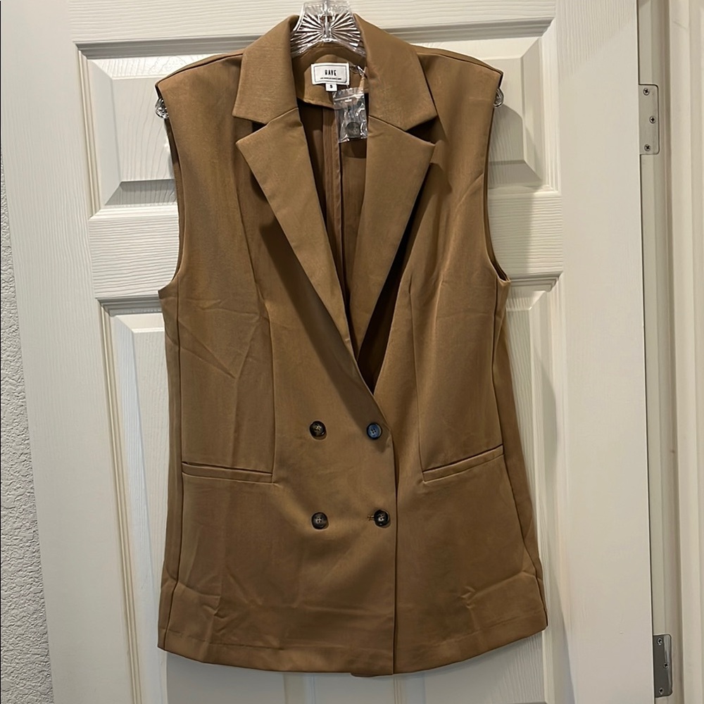Brown Double-Breasted Vest